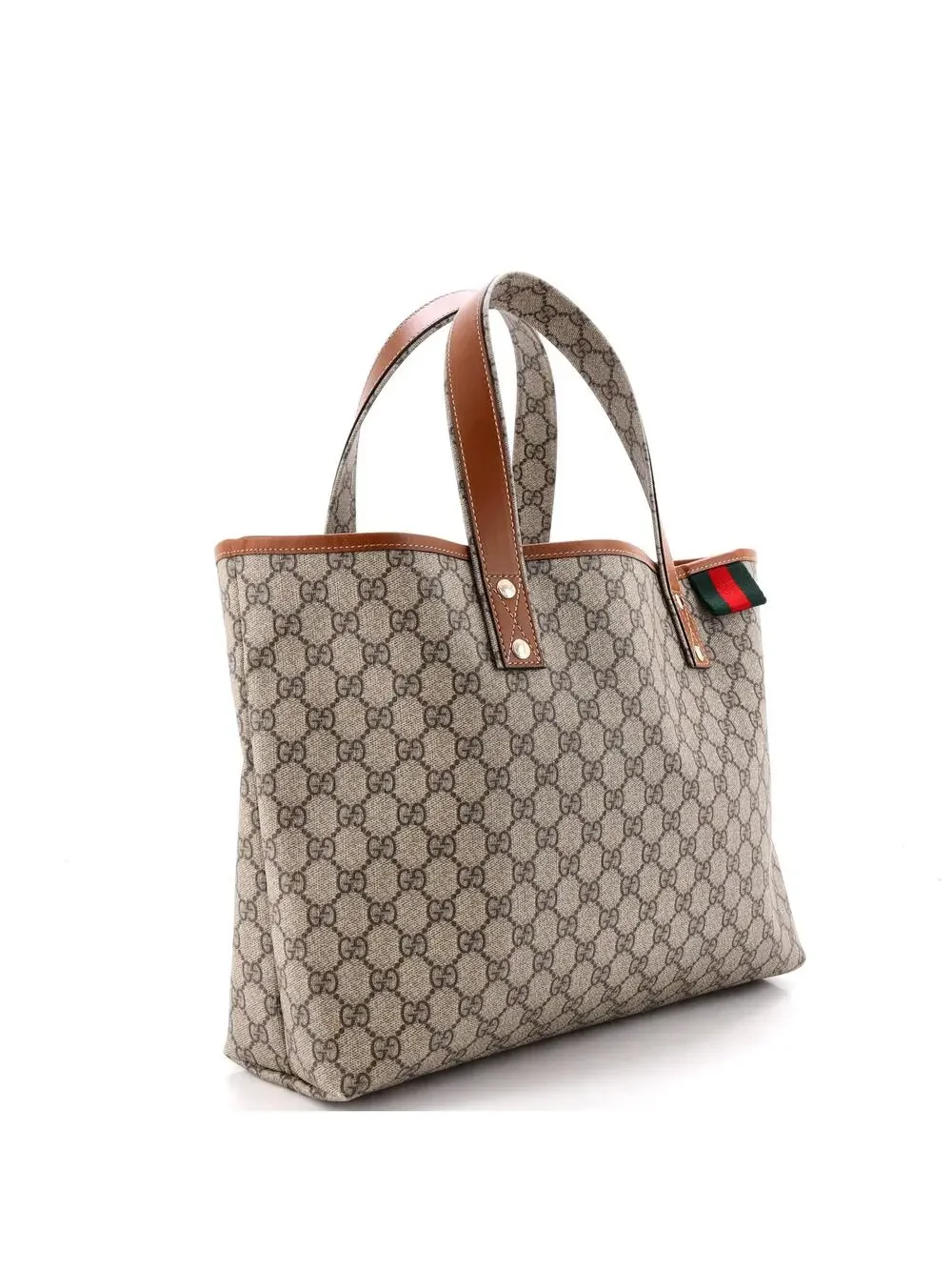 Gucci Web Loop Tote Gg Coated Canvas #322489G11B